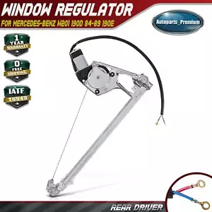 Window Regulator w/ Motor for Mercedes-Benz W201 190D 84-89 190E 84-93 Rear Left - Picture 1 of 11