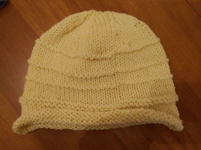 Handmade Crochet Knit white winter Cap - Image 1 of 3
