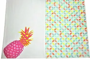 Table Runner Tablecloth Colourful Modern Pineapple Pink Green Orange Cotton - Picture 1 of 8