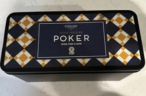 NEW STERLING GOODS TEXAS HOLD ‘EM POKER GAMING SET IN TIN - Picture 1 of 9