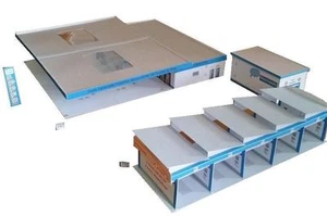 HO/1:87 gasolinera con sistema de lavado y cajas de lavado kit modelo de cartón - Imagen 1 de 7
