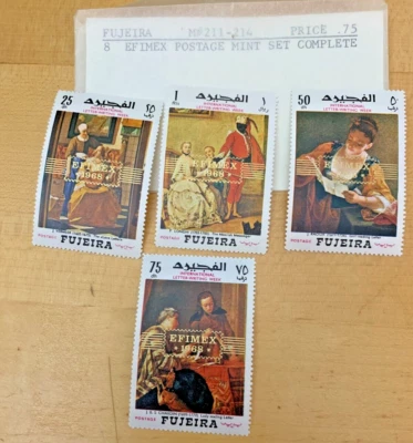 Juego parcial de pinturas maestras europeas FUJEIRA MNH. ENVÍO GRATIS Foto 1 de 2