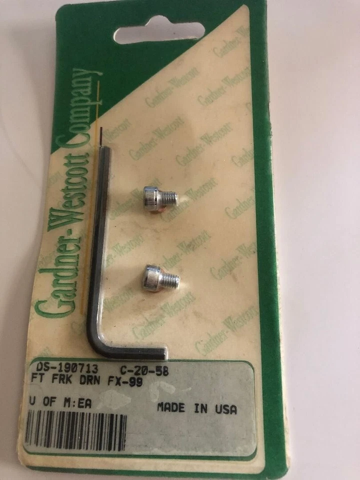 Gardner-Westcott #C-20-58  Harley Davidson Front Fork Drain Screws Made in USA - Image 1 of 1