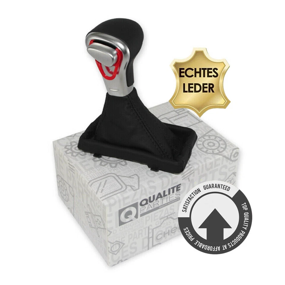 LEDER SCHALTKNAUF + SCHALTSACK FÜR AUDI A3 8P A4 8K B8 A5 8T A6 C6 Q5 AUTOMATIK  - Bild 1 von 1