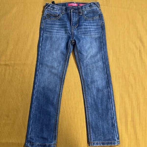 Guess Jeans Girls Boys Size 5 Faded Blue Denim Adjustable Waist Regular Slim - Picture 1 of 5