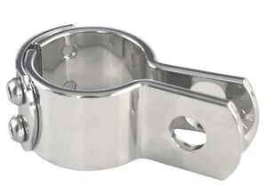 Befestigungsklemme Schelle Chrom 38mm für Sturzbügel 1-1/2" Harley Suzuki Honda - Afbeelding 1 van 4