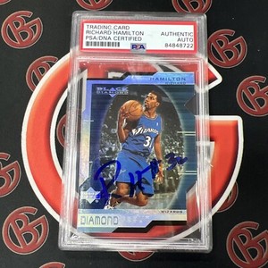 1999-00 Upper Deck Black Diamond Cut Richard Hamilton #97 Autographed PSA AUTO