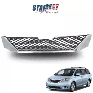 Fit For Toyota Sienna 2011-2017 Front Upper Grille Assembly Chrome Trim&Black - Picture 1 of 24