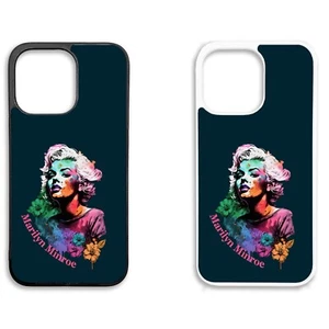 Printed Silicone Clip On Mobile Phone Case Cover Gift Original Marylin Monroe - Picture 1 of 9