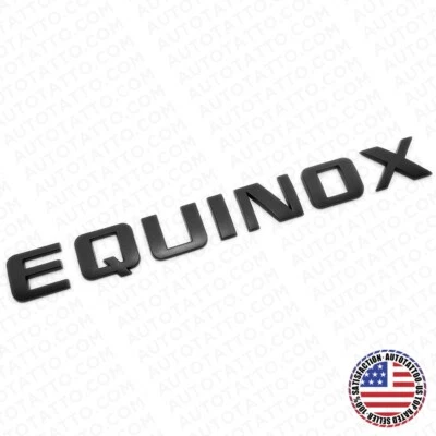Placa de identificación de puerta levadiza Chevy Equinox 17-24 letra logotipo insignia emblema negro mate Foto 1 de 4