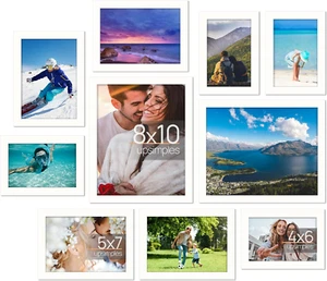 10-PK Picture Frames Collage Wall Decor - Multi Size Gallery Wall Frames Set - Picture 1 of 7