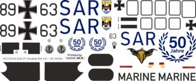 Decal 508 Sikorsky S-61 Sea King Mk41 Bundeswehr Marine 50 Jahre SAR 89+63 - Bild 1 von 2