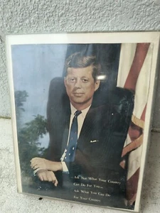 J.F.K Bild im Kunststoffrahmen - Bild 1 von 3