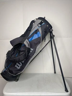 Junior Golf Bag For Kid And Youth Wilson Stand Carry Dual Strap 4 Way 31" Blue - Image 1 of 4