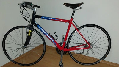 Hercules Race Alu 7005 Rennrad Time Carbon Shimano 105 rot blau schwarz 2002 TOP - Bild 1 von 4