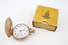 Mens Vintage POCKET WATCH Full Hunter Rolled Gold Hand Wind SPARES / REPAIRS