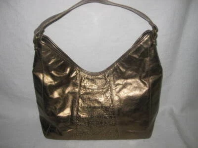 Bolso de mano Rolf de cuero dorado genuino usado en excelente estado Foto 1 de 4