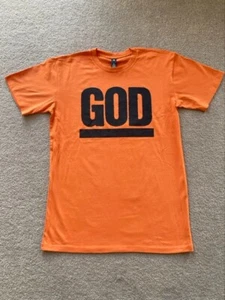 GOD T-Shirt Orange Ladies & Gents Std Or Hi-Vis BRAND NEW Australian Band My Pal - Imagen 1 de 5
