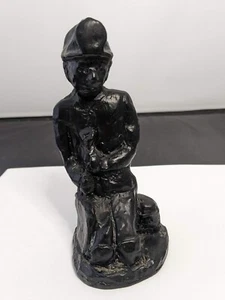 Vintage Kohlebergmann Figur aus Kohle "Resting John" - Bild 1 von 11