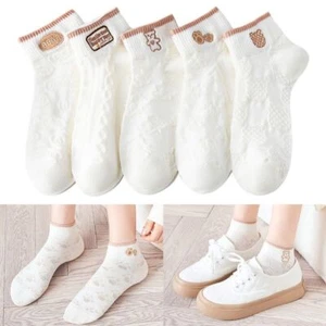 Sweat Absorption Women Socks Breathable Casual Socks Ankle Socks Spring Summer - Picture 1 of 12