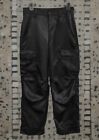 Woman’s Black Silk Cargo Pants 6 Pocket Button Close size 6 LSL