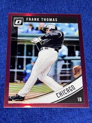 2018 Panini Donruss Optic Pink Prizm Frank Thomas #81 HOF - Image 1 of 2