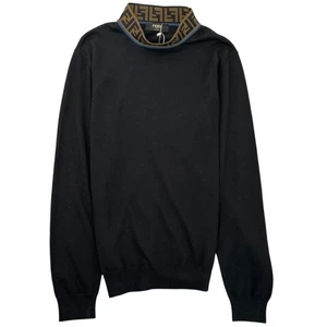 Fendi Men's FF Roll Neck Jumper Black IT 52 / UK XL - Picture 1 of 10