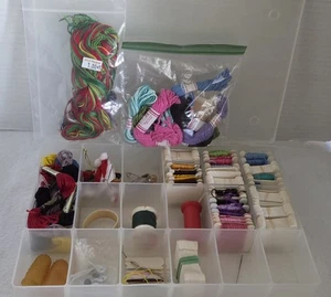 Embroidery Floss Storage Box With Lots Of Other Supplies - Grab Bag! - Picture 1 of 4