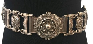 Streets Ahead Belt Silver Tone Gray Rhinestones Snapclose Small Extra Small - Picture 1 of 24