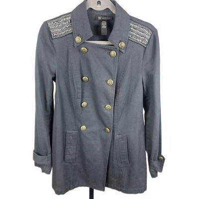 Chaqueta Militar INC Embellecida Hombro Doble Pecho Talla Mediana Foto 1 de 4