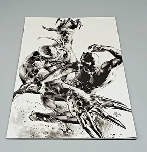 Marvel Comics - Black Panther #1 MIKE DEODATO B&W Virgin Variant LTD 1000 - Picture 1 of 2