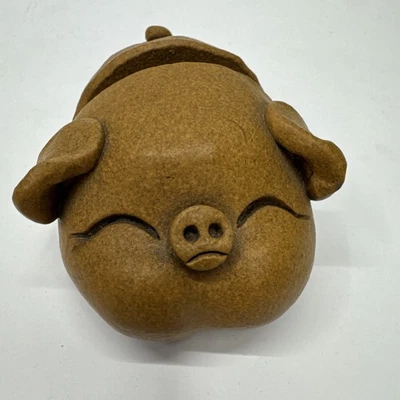 Estatua de cerdo pequeño animal tarjeta de visita incienso o portacartas mascota de té?  "3""" Foto 1 de 4