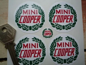 PEGATINAS MINI COOPER Guirland Estilo Centro de Rueda 44 mm Juego de 4 BL Rover Triumph - Imagen 1 de 1
