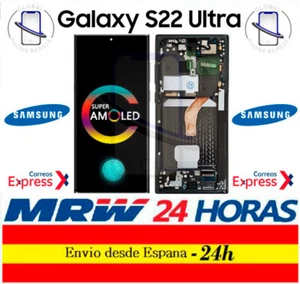 Pantalla Samsung Galaxy S22 Ultra 5G AMOLED Completa Con Marco Negro S908B 24H - Zdjęcie 1 z 1