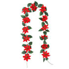 Christmas Red Berry Garland Decorative Multi-Purpose For Home Wall Window Decor
