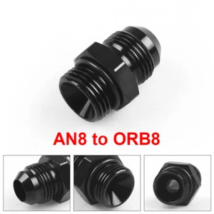 Adaptador macho negro aluminio negro para ORB-8-Ring Boss AN8 8AN a AN8 8AN - Imagen 1 de 7