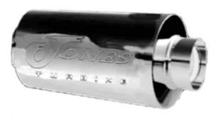 JR25 JONES TURBINA INOXIDABLE ESCAPE RESONADOR 4" REDONDO 2.5" ENTRADA/SALIDA 14" GENERAL - Imagen 1 de 2