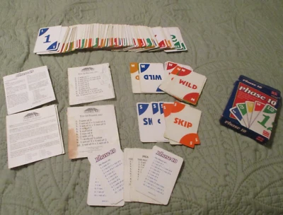 Phase 10 Card Game~Several Decks Mixed Together~Instructions - Image 1 of 4
