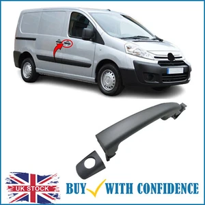 Citroen Dispatch Front Door Handle Outside Primed W/Key Hole Driver 2007-2016 - Picture 1 of 8