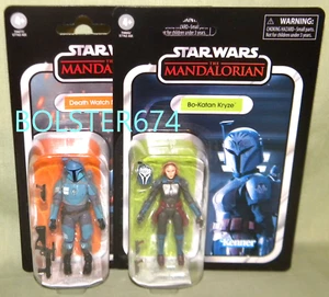 BO-KATAN KRYZE VC226 & DEATH WATCH MANDALORIAN VC219 Star Wars 3.75" CARD WEAR - Picture 1 of 23