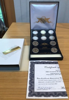 2005 State Quarter Collection uncirculated + COA * 10 U.S. coins * UCG - Image 1 of 4