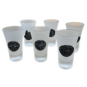 "Princess Cruises Shot Glass esmerilado alto 3,5"" (juego de 6)" - Imagen 1 de 9