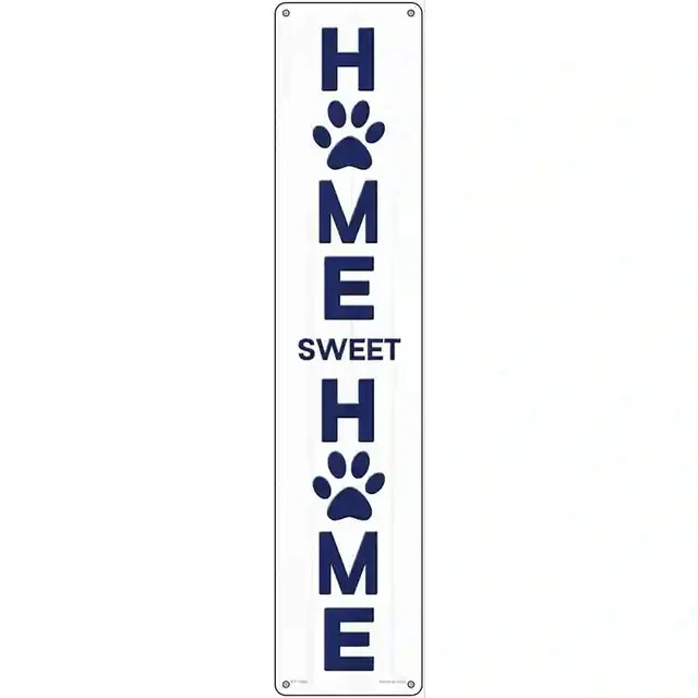 Home Sweet Home Paws 3"x12" metal letrero de calle placa puerta casa garaje pared Foto 1 de 1