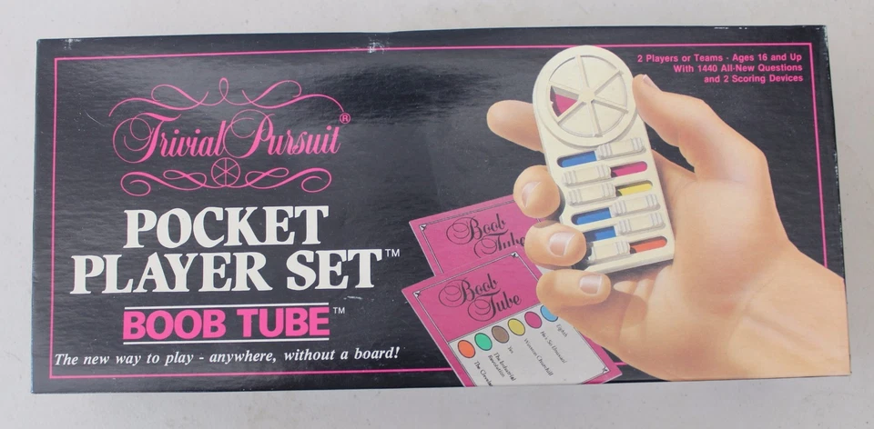 TRIVIAL PURSUIT Pocket Player Set BOOB TUBE 1987 L#1316 - Image 1 of 4