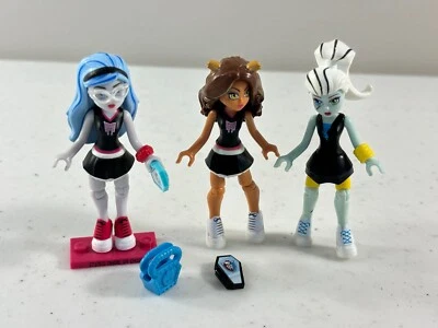 Monster High Mega Contrux Lot of 3 Figures Frankie Stein Clawdeen Wolf & Ghoulia - Image 1 of 4