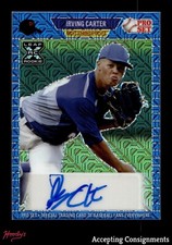 2021 Leaf Pro Set Metal '89 Mojo Blue #PAIC1 Irving Carter 14/20 ROOKIE AUTO RC