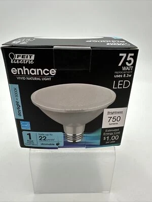 Feit Enhance 75 Watt Flood LED Bulb PAR30 750L 8.3W Daylight - 500K Brand New - Image 1 of 4