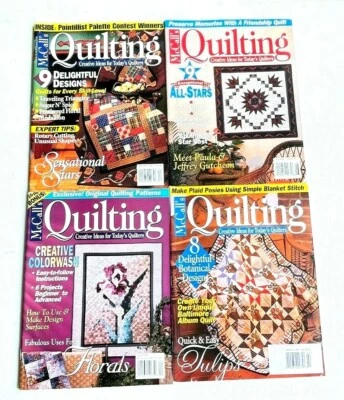 Lot of Quilting Sewing Magazine McCall's Quilting 1996  Back Issues 4 Patterns - Image 1 of 4