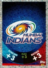 ✺New✺ 2017 2018 MUMBAI INDIANS IPL Cricket Card CLUB LOGO Topps Attax