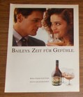 Seltene Werbung BAILEYS Original Irish Cream - Zeit für Gefühle 1990